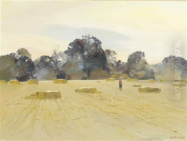 Figure In A Cornfield Oil Painting by Arthur Merric Boyd