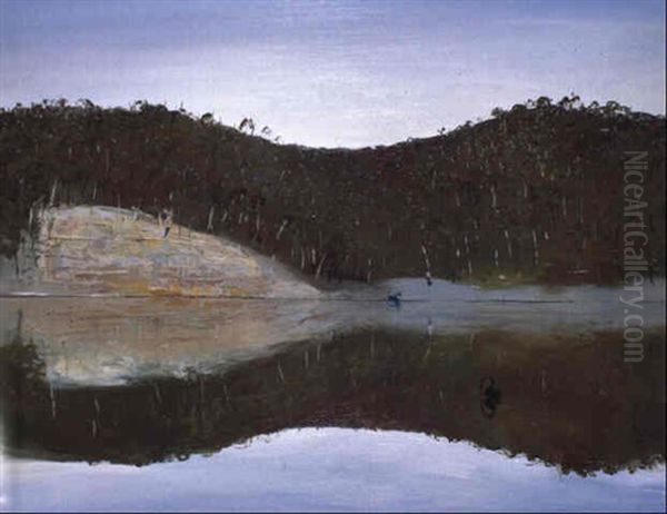 Figures And Cliff Face, Shoalhaven River Oil Painting by Arthur Merric Boyd