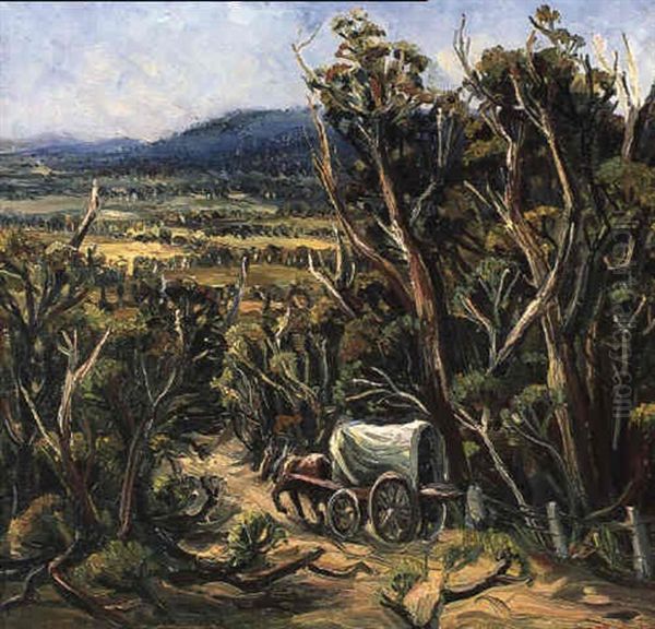 Harkaway Landscape Oil Painting by Arthur Merric Boyd