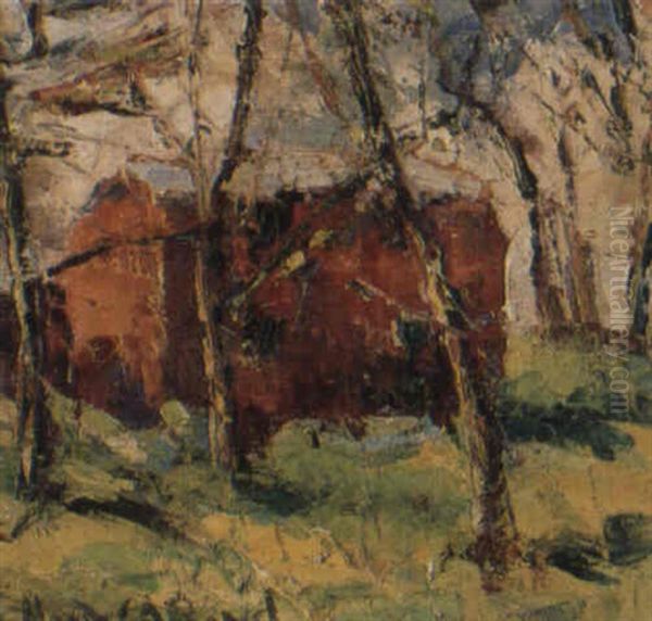 Building At Rosebud Oil Painting by Arthur Merric Boyd