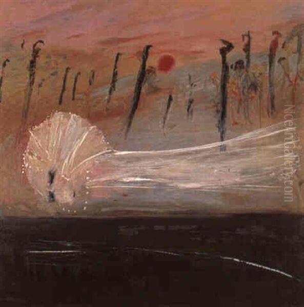 Bride In Shoalhaven Landscape Oil Painting by Arthur Merric Boyd