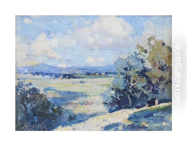 Across The Grazing Country, 1913 Oil Painting by Penleigh Boyd