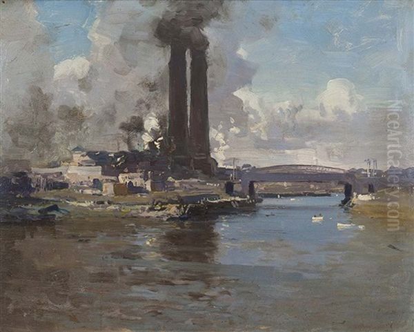 The Iron Bridge Oil Painting by Theodore Penleigh Boyd