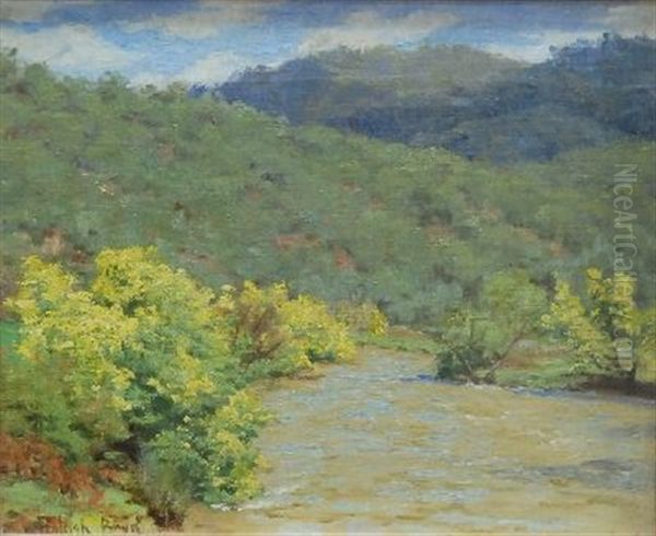 Wattle By The River Oil Painting by Theodore Penleigh Boyd