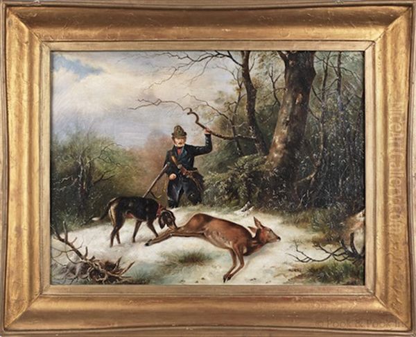 Hunting Scenes (pair) Oil Painting by Dwight Frederick Boyden