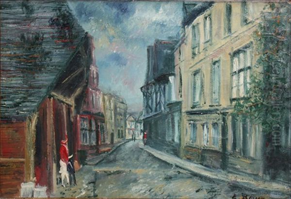 La Rue Oil Painting by Emile Boyer