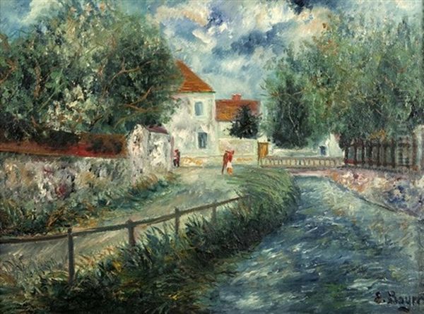 Argence Et Sa Riviere Oil Painting by Emile Boyer