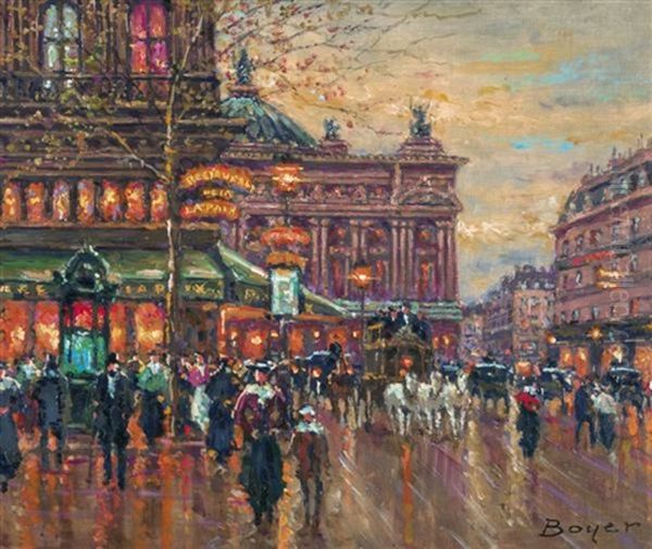 Vue Sur L'opera Oil Painting by Emile Boyer