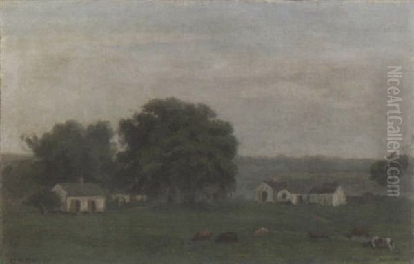 Acadian Homes Weeks Island, Louisiana Oil Painting by Charles Wellington Boyle