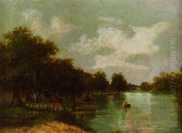 Louisiana Landscape Oil Painting by Charles Wellington Boyle