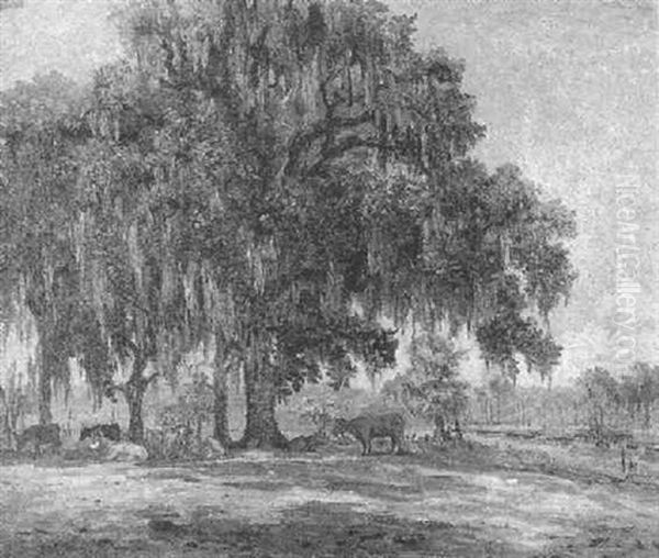 On The Bayou Lacombe, La. Oil Painting by Charles Wellington Boyle