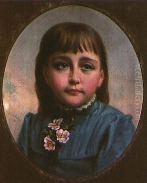 Portrait Of A Girl Oil Painting by Ferdinand Thomas Lee Boyle