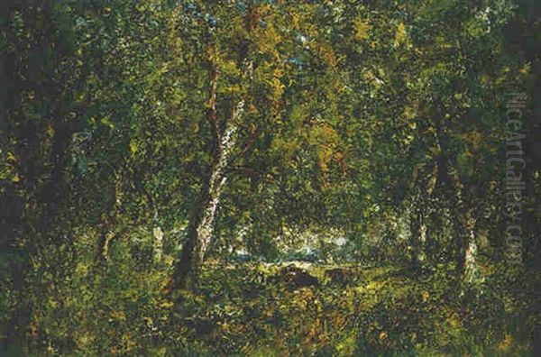 Blick Auf Waldlichtung Nach Impressionistischer Auffassung Oil Painting by George A. Boyle