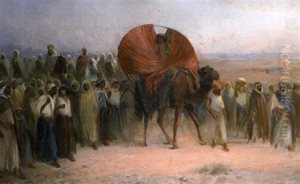 Procession De Mariage, Algerie Oil Painting by Honore Boze