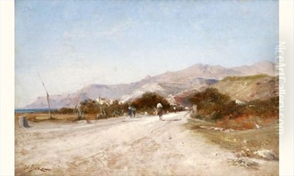 Paysage D'algerie Oil Painting by Honore Boze