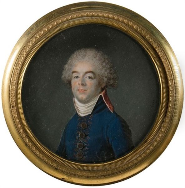 Portrait D'officier, Probablement Victor-leopold Berthier (versailles, 1770 - Paris, 1807), Frere Cadet Du Marechal Oil Painting by Joseph Boze