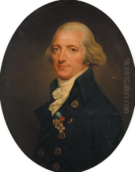 Portrait Du General Gaultier De Murnan Portant L'ordre Des Cincinati Oil Painting by Joseph Boze