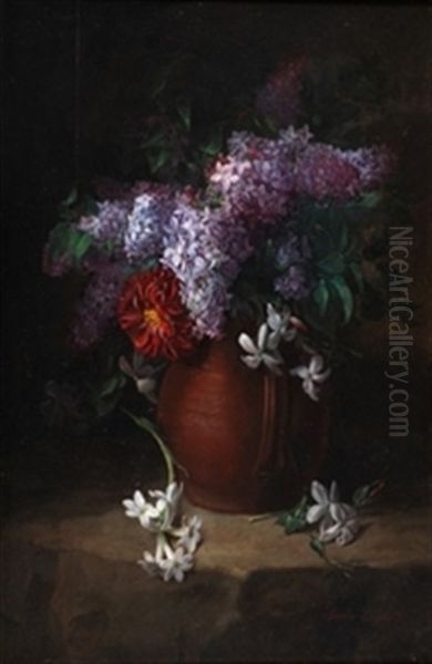 Jarron Con Flores Oil Painting by Jose Maria Bracho Murillo