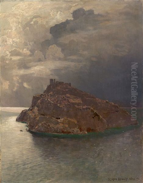 Isola Di Bergeggi Oil Painting by Eugen Felix Prosper Bracht