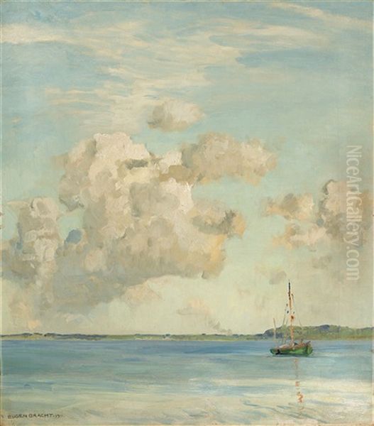 Abendwolken Oil Painting by Eugen Felix Prosper Bracht