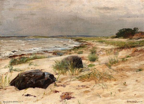 Der Strand Von Gohren Auf Rugen Oil Painting by Eugen Felix Prosper Bracht