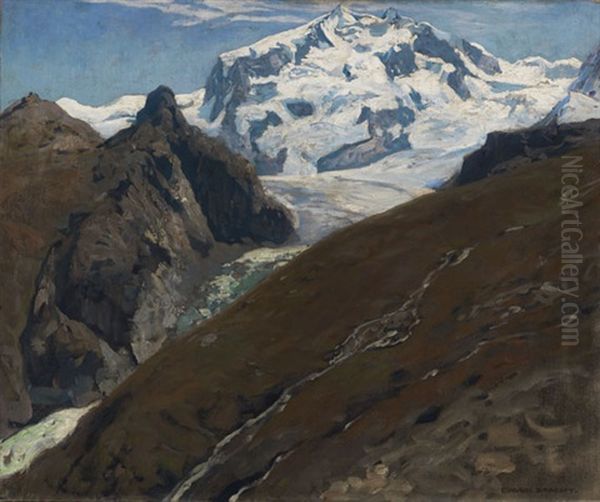 Blick Auf Den Monte Rosa, Westseite Oil Painting by Eugen Felix Prosper Bracht