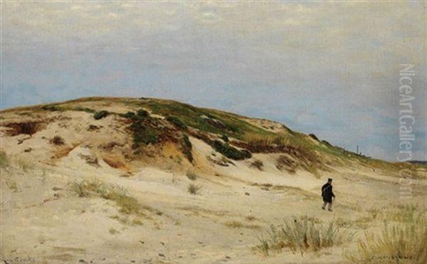 Dunenstrand Auf Rugen Oil Painting by Eugen Felix Prosper Bracht