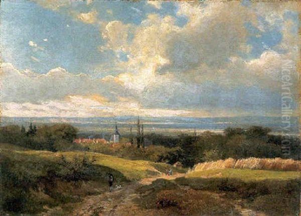 Landschaft Bei Darmstadt by Eugen Felix Prosper Bracht