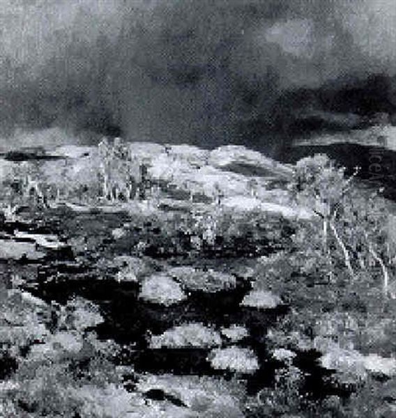 Regenschauer In Norwegischem Hochmoor by Eugen Felix Prosper Bracht