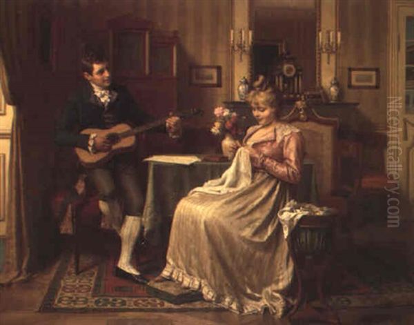 Marital Bliss Oil Painting by Emil Brack