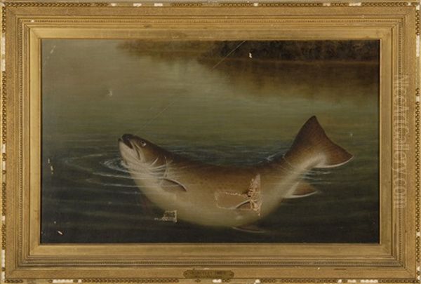 Rangeley Trout Oil Painting by Walter M. Brackett