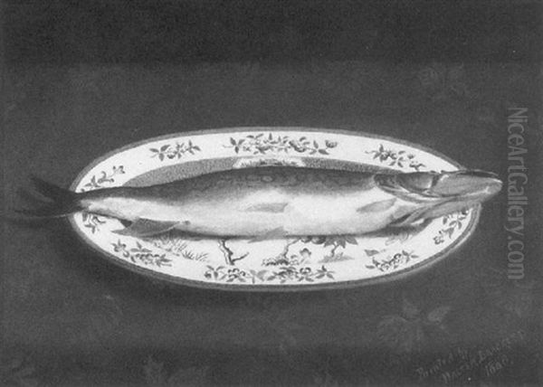 Pickerel On A Platter Oil Painting by Walter M. Brackett