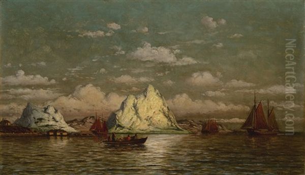 The Fisherman's House, Arctic Harbor Oil Painting by William Bradford