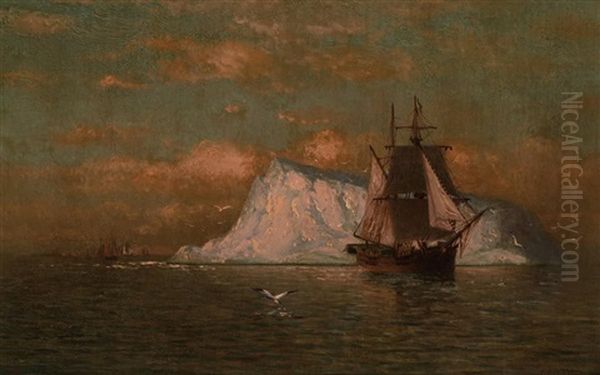 Ship Off The Coast Of Labrador Oil Painting by William Bradford