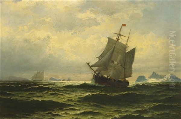 Arctic Whalers Homeward Bound Oil Painting by William Bradford