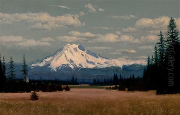 View From Mount Shasta Oil Painting by William Bradford