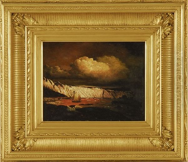 View Of The Sermitsialik Glacier (study) Oil Painting by William Bradford