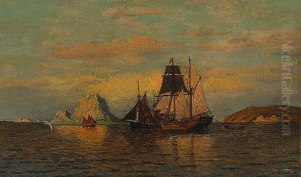 Sailing Ships Oil Painting by William Bradford