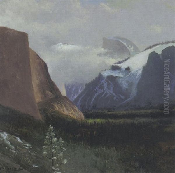 View Of Half Dome, Yosemite Oil Painting by William Bradford