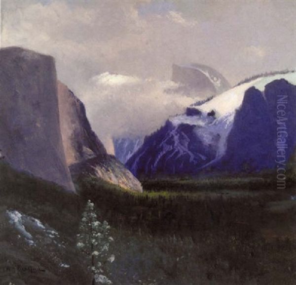 View Of Half Dome, Yosemite Oil Painting by William Bradford