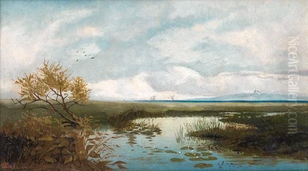 Waters On The Plain Oil Painting by Nicholas Alexandrovich Sergeev