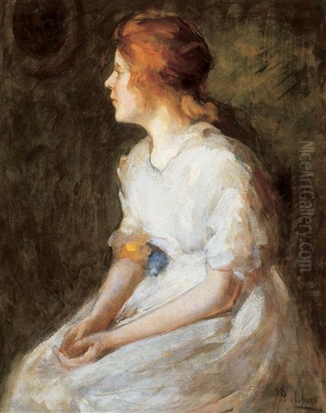 The White Dress Oil Painting by Eva Theresa Bradshaw