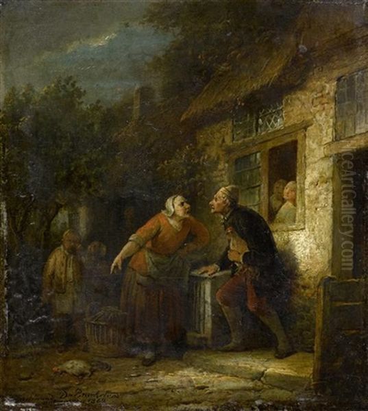 Der Huhnermord Oil Painting by Ferdinand de Braekeleer the Elder