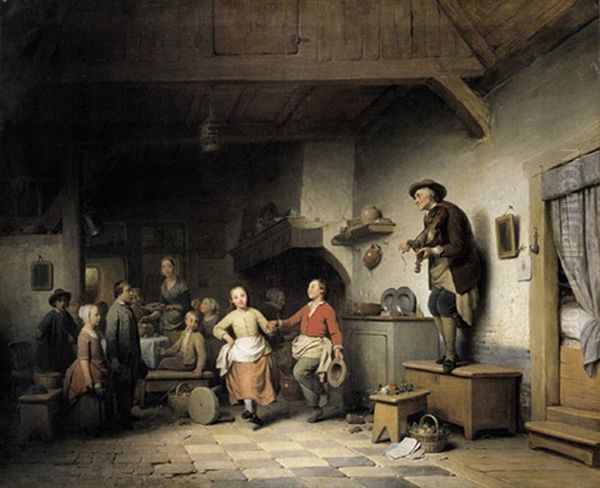 Het Kinderfeest Oil Painting by Ferdinand de Braekeleer the Elder