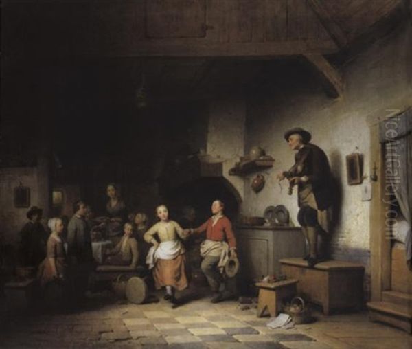 Het Kinderfeest Oil Painting by Ferdinand de Braekeleer the Elder