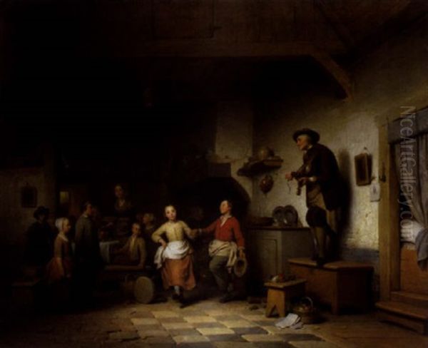 Het Kinderfeest Oil Painting by Ferdinand de Braekeleer the Elder