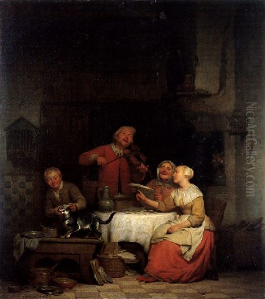 Das Hauskonzert Oil Painting by Ferdinand de Braekeleer the Elder