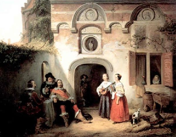 Das Konzert Oil Painting by Ferdinand de Braekeleer the Elder