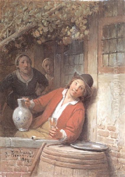 Het Glas Wijn Oil Painting by Ferdinand de Braekeleer the Elder