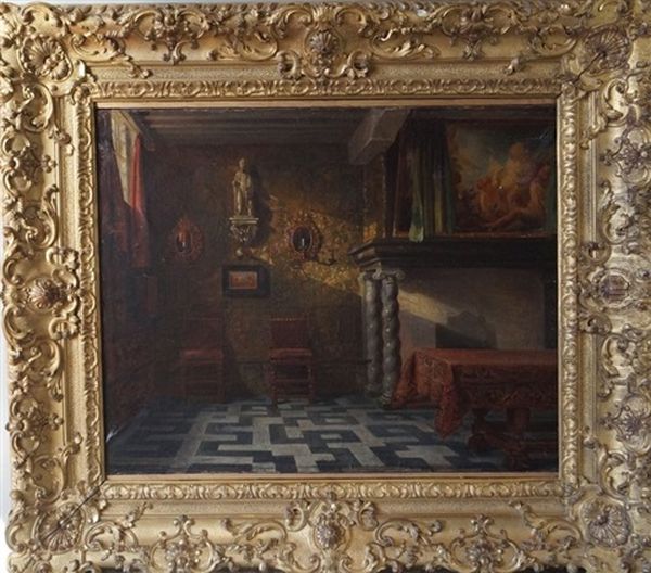 Interieur Hollandais Oil Painting by Henri de Braekeleer